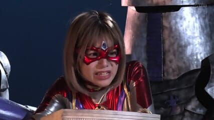 Female Ultraman is fucked by a huge mechanical cock